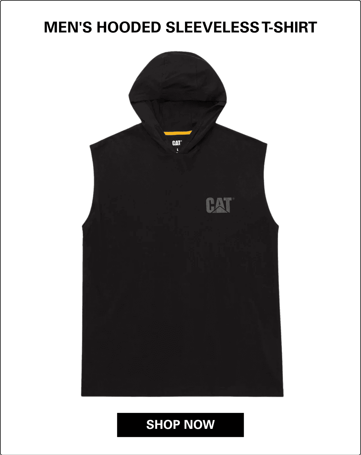 MEN'S HOODED SLEEVELESS T-SHIRT
