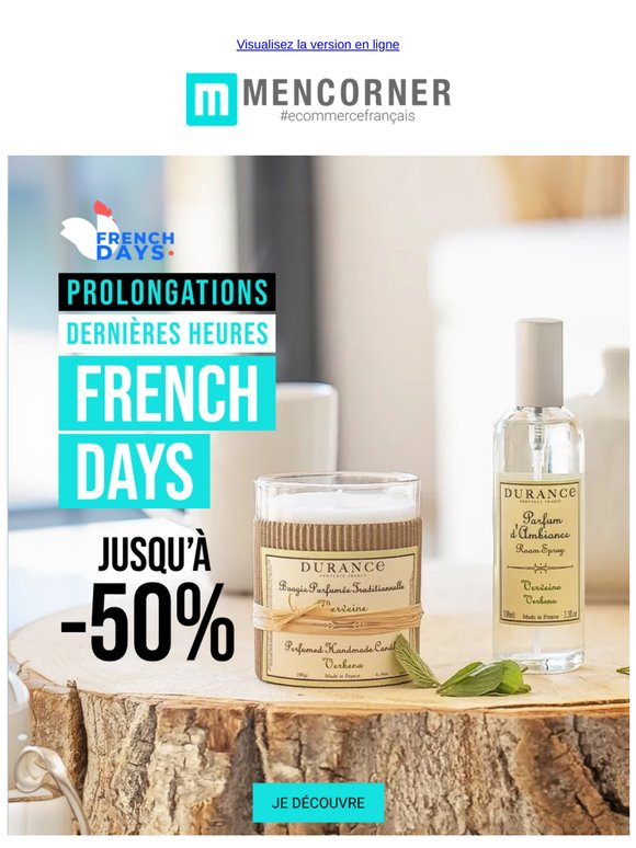 Dernières heures French Days ⏳ Jusqu'à -50%