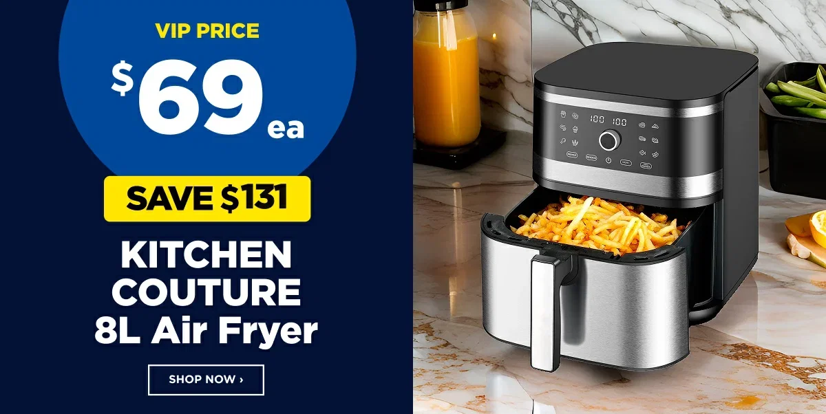 $69 KITCHEN COUTURE 8L Air Fryer
