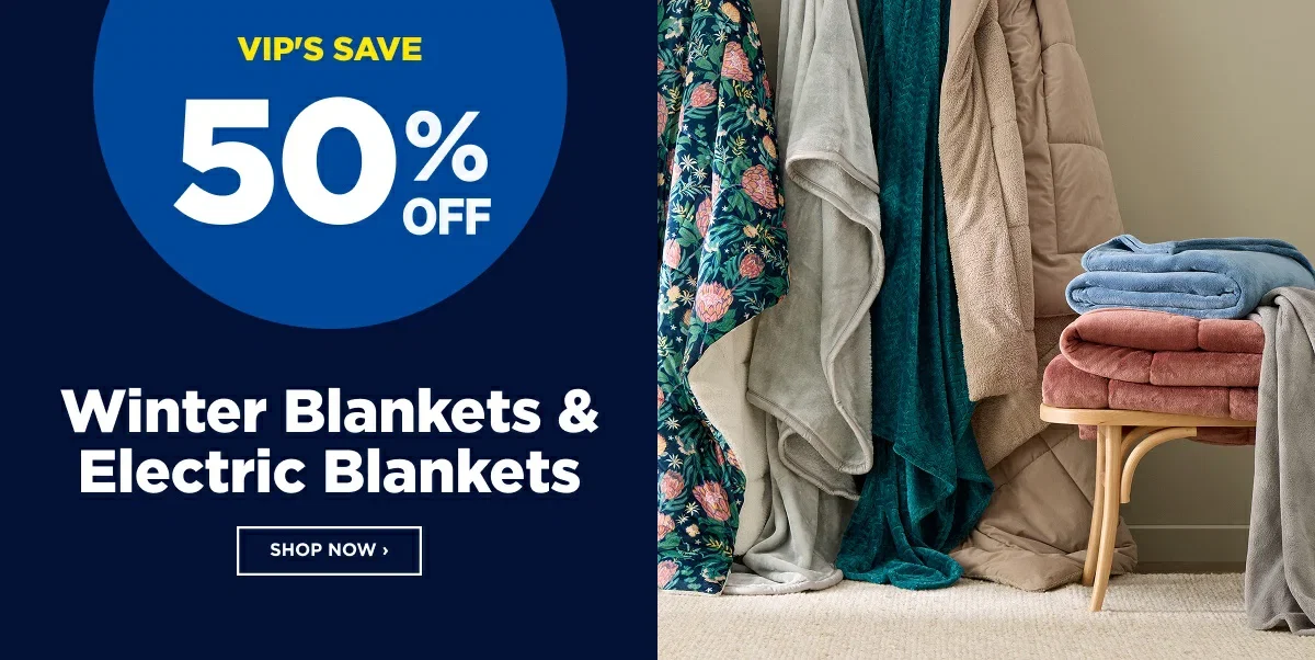 50% OFF Winter Blankets & Electric Blankets