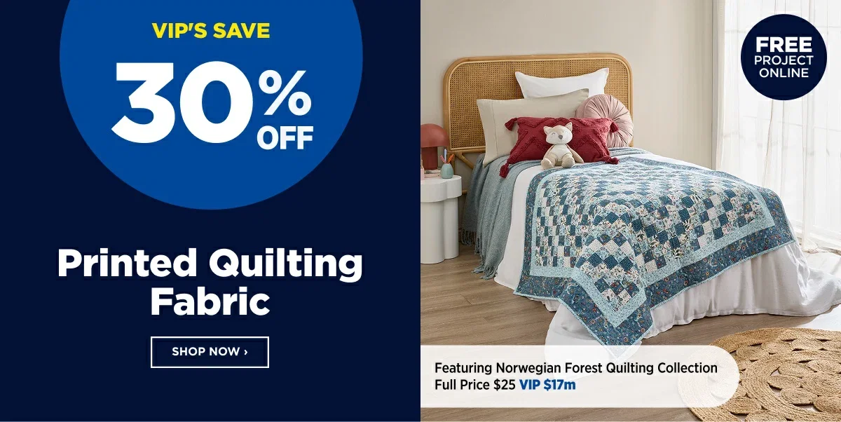 30% Printed Quilting Fabric