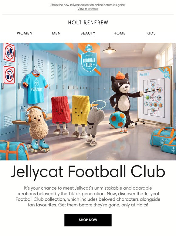 New & Only at Holts | Jellycat Football Club