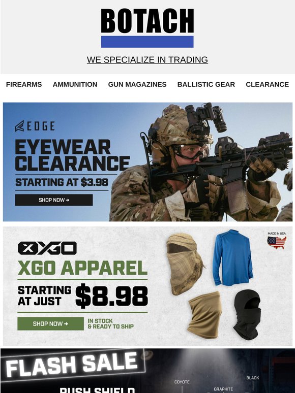 FLASH SALE ⚡ Edge Tactical Eyewear from $3.98