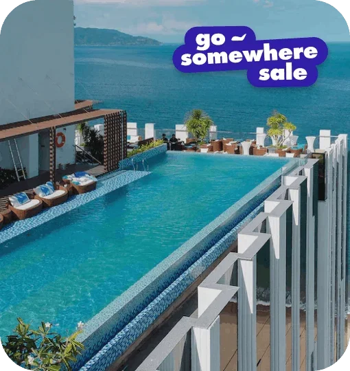 View of a pool at a Da Nang beach hotel