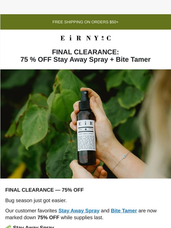 75% OFF Clearance — Stay Away Spray + Bite Tamer