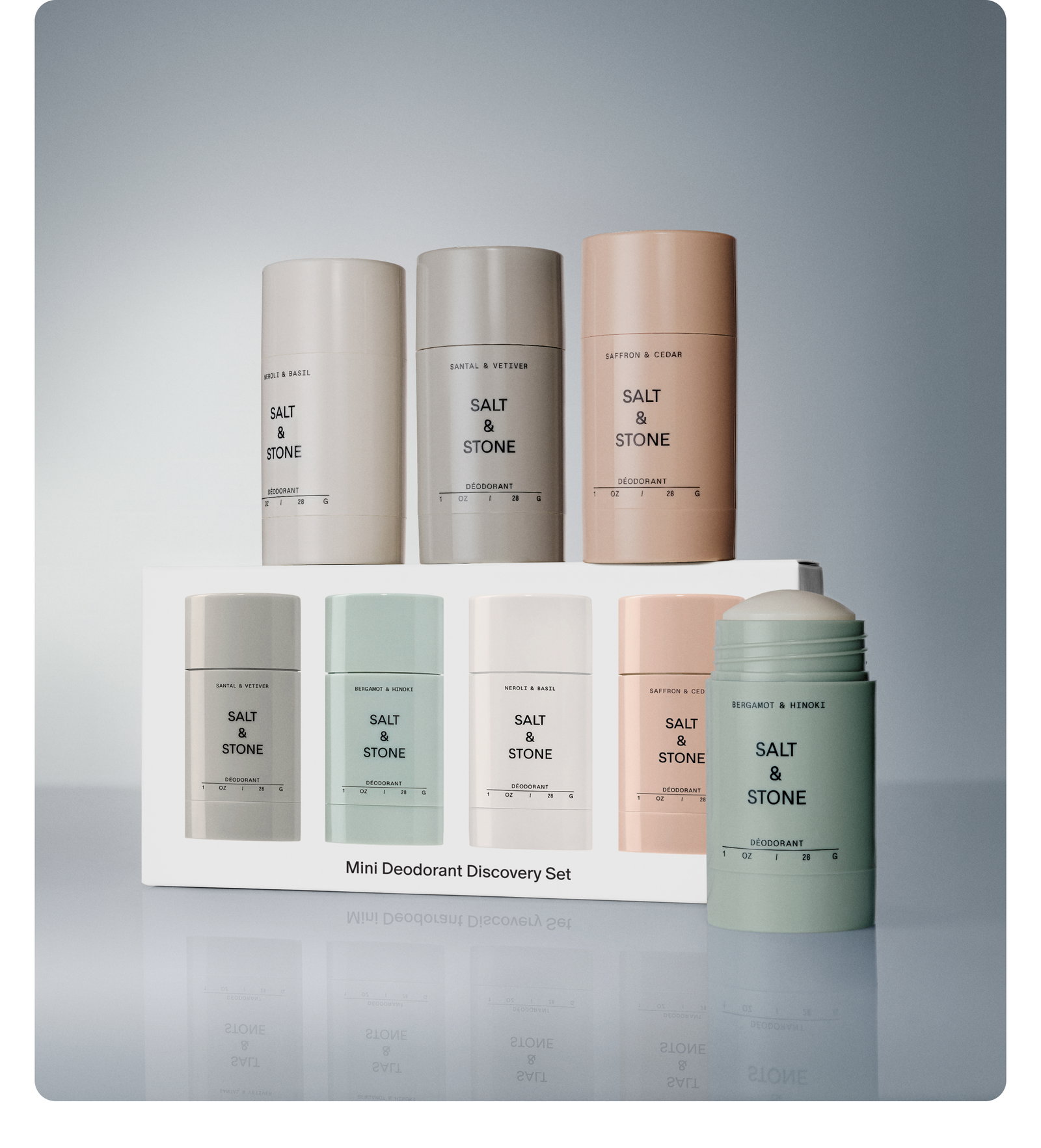 You can have it all Try a bit of everything with the Mini Deodorant Discovery Set—perfect for gifting and travel. Shop now ->