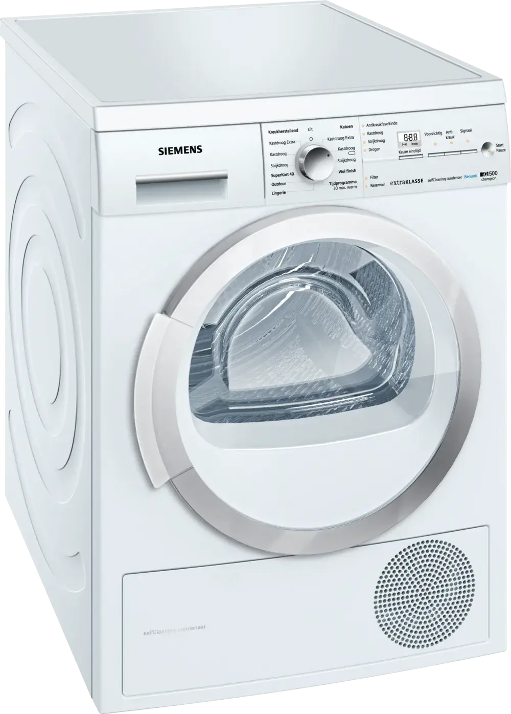 Image of Siemens Wt46w382nl – Warmtepompdroger – 7 Kg – Isensoric – Zelfreinigende Condensor | Tweedehands (Refurbished)
