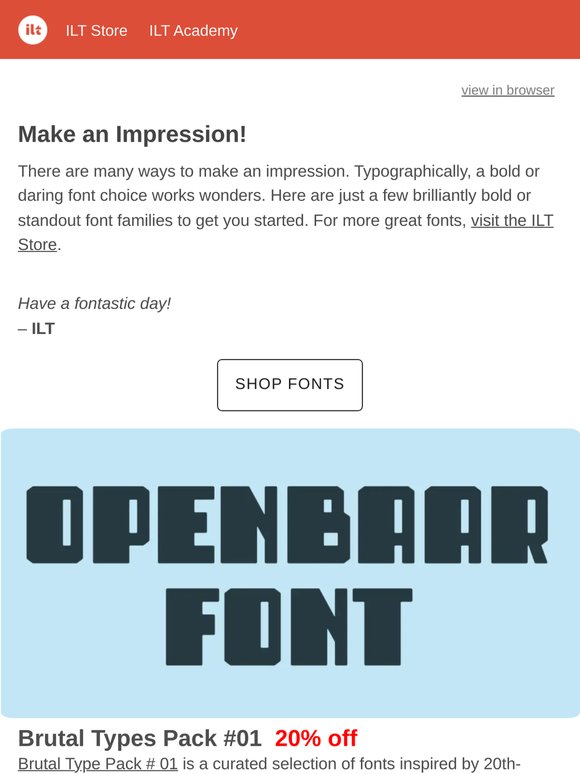 Brilliantly Bold Display Fonts