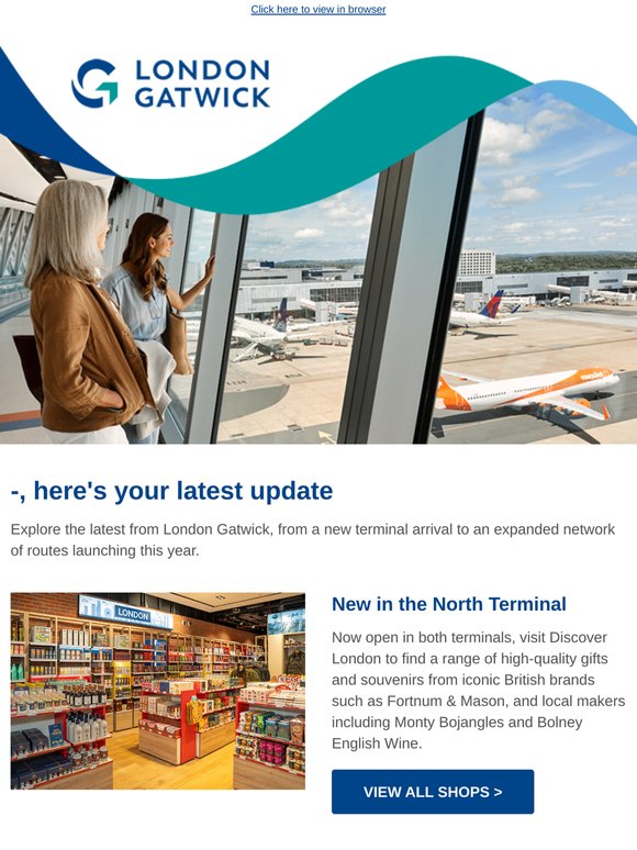 —, here's your latest update from London Gatwick