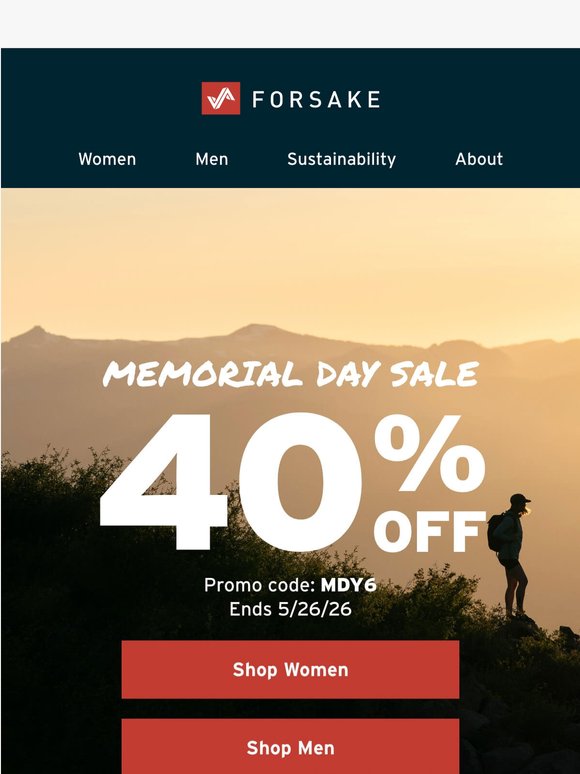 Exclusive access to our Memorial Day Sale!