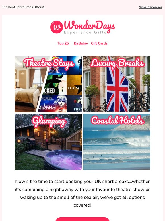 Short Break Season Is Here!