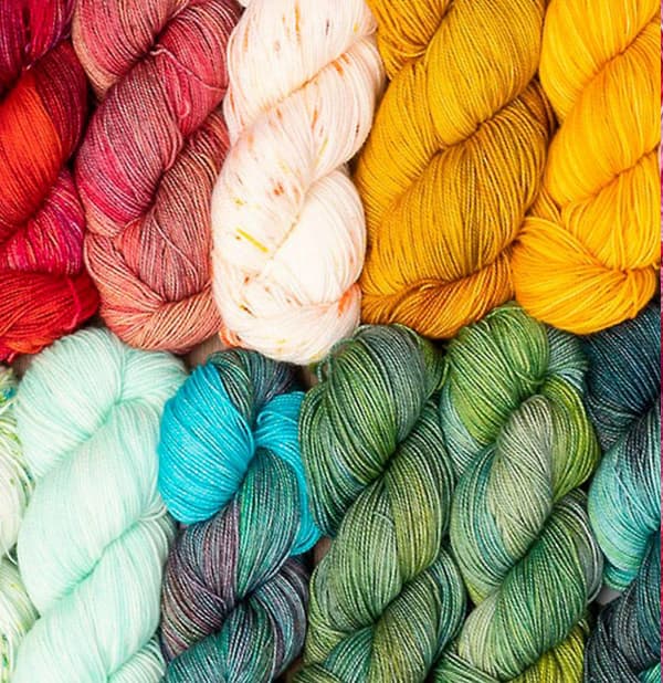 A collection on hand-dyed sock yarns. >>