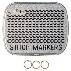 Image of Metallic Small Stitch Markers & Tin