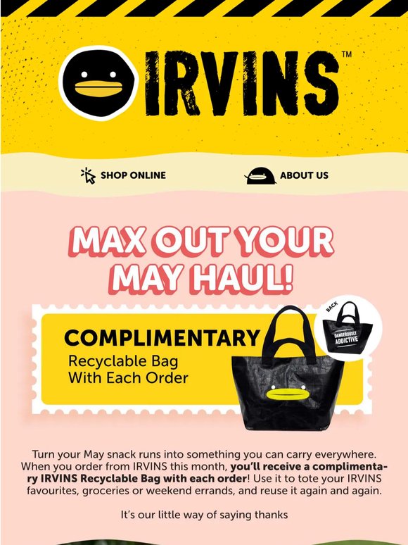 Turn your May snack run into something you can carry everywhere! 💛