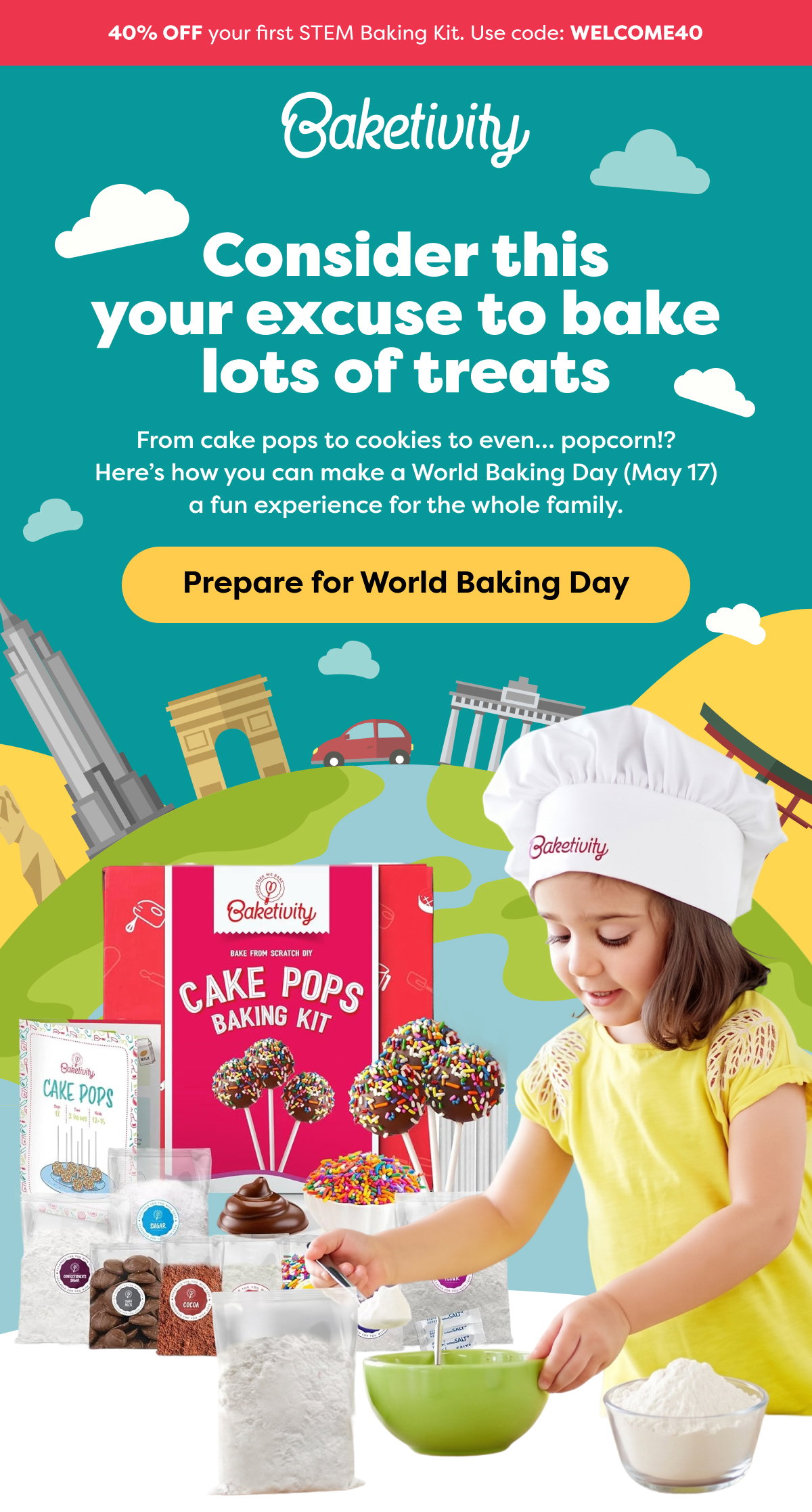 Here’s how you can make a World Baking Day (May 17) a fun experience for the whole family.