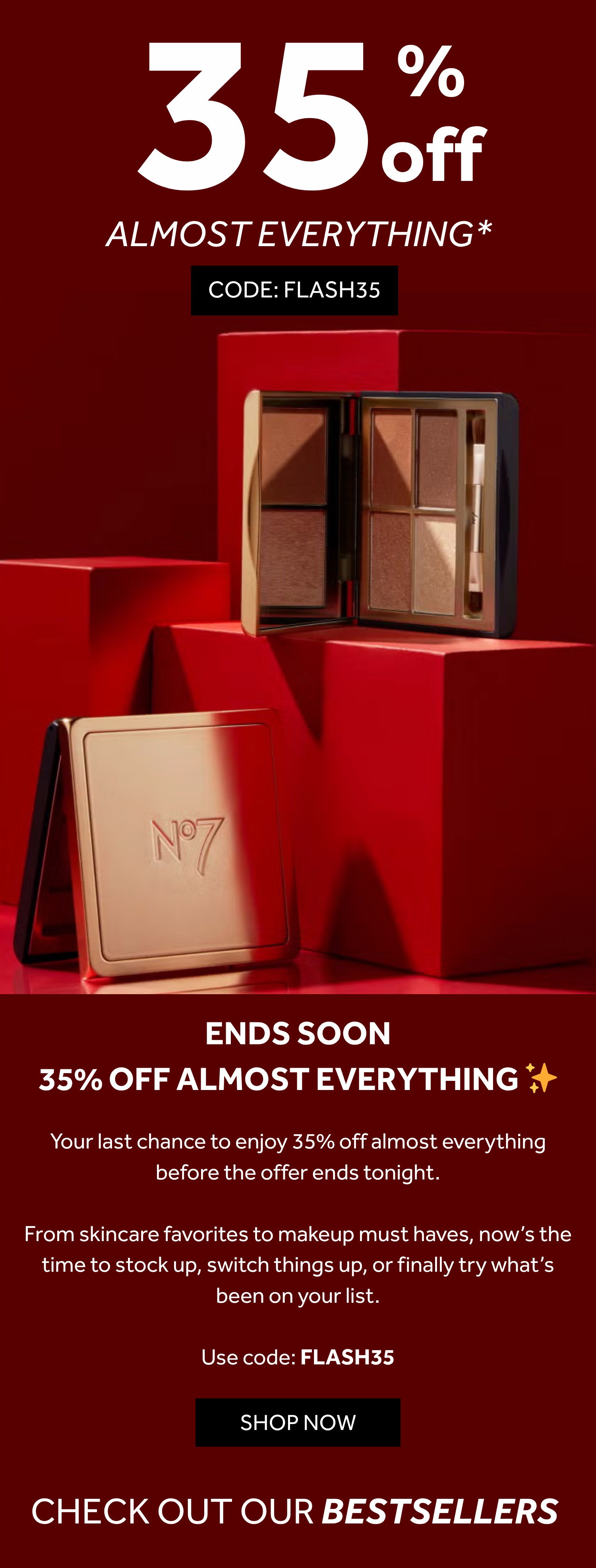 35% OFF almost everything