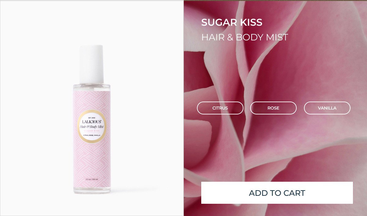sugar kiss hair & body mist CITRUS ROSE VANILLA Add to cart