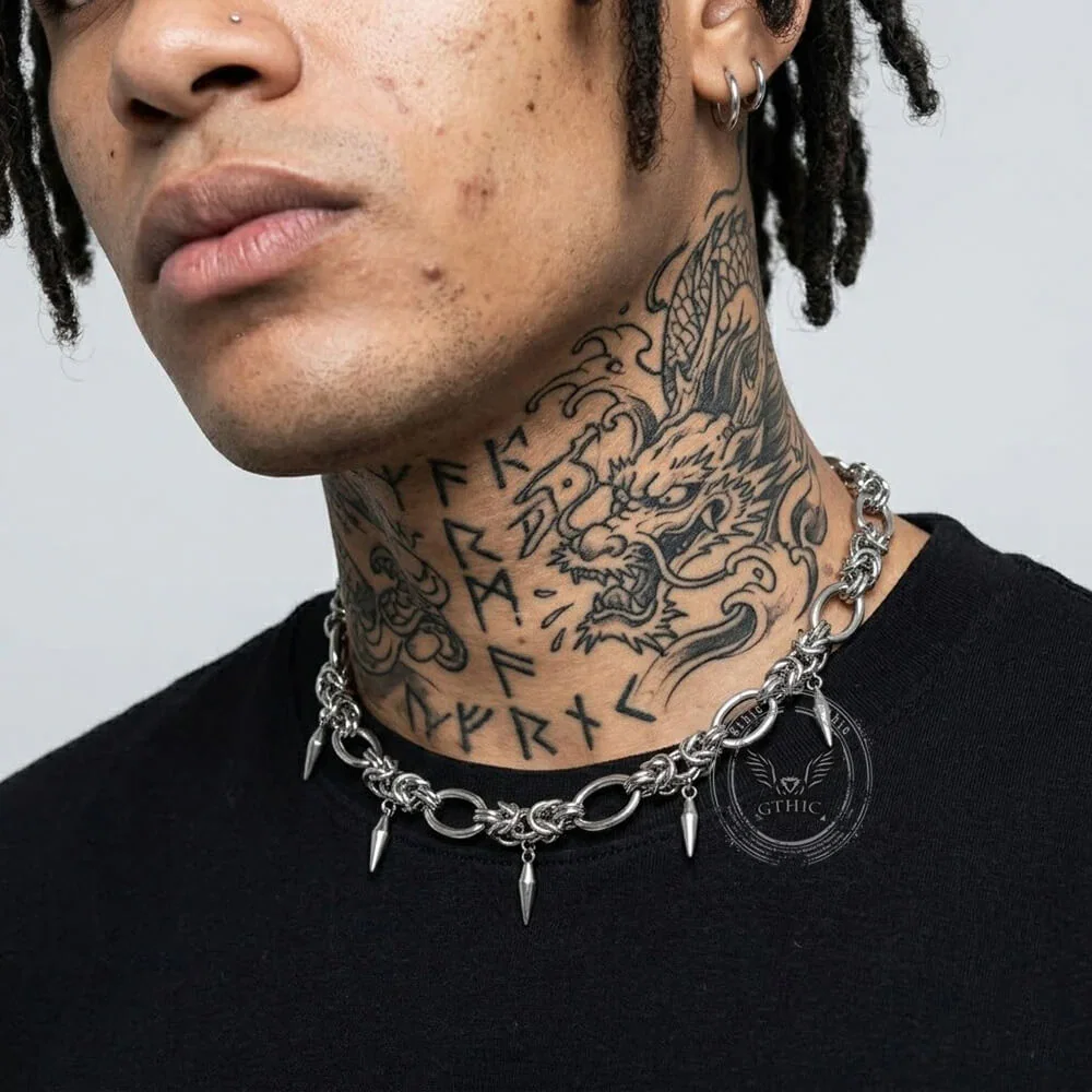 Image of Hip Hop Cuban Stainless Steel Clavicle Necklace