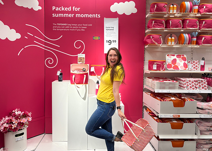 IKEA designer showcasing IKEA products