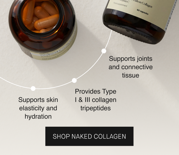 Hydrolysed Type I & III collagen with Vitamin C to support skin, joints and the gut lining over time