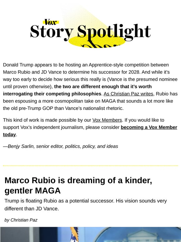 Marco Rubio is dreaming of a kinder, gentler MAGA