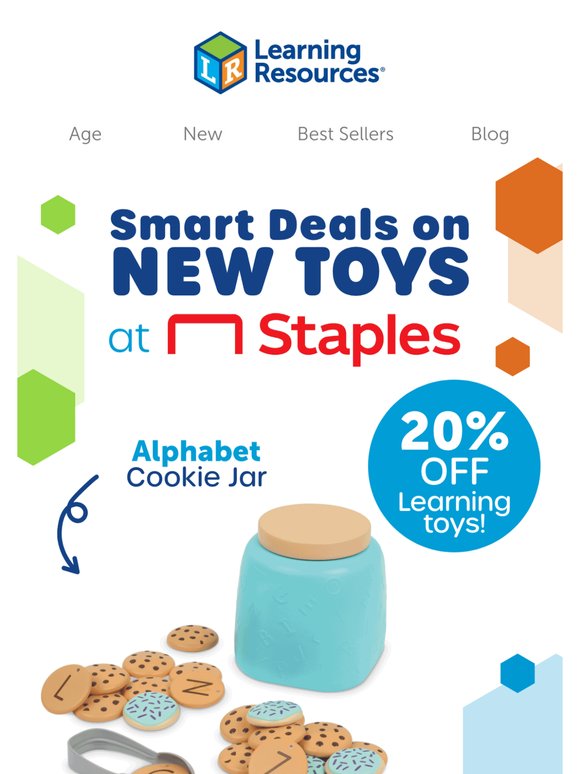 20% Off New Learning Toys at Staples!