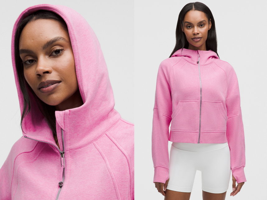 Shop What New - Woman wearing Scuba Oversized Full-Zip Hoodie