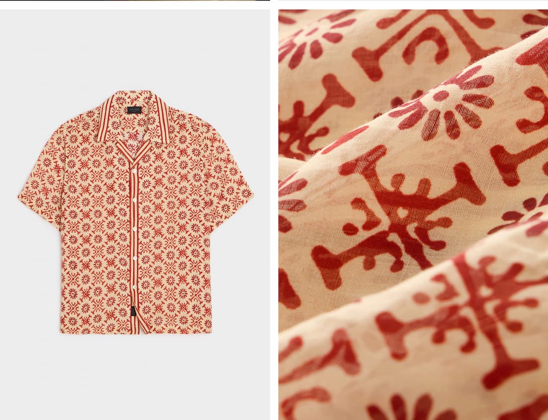 Embroidered Voile Capri Shirt