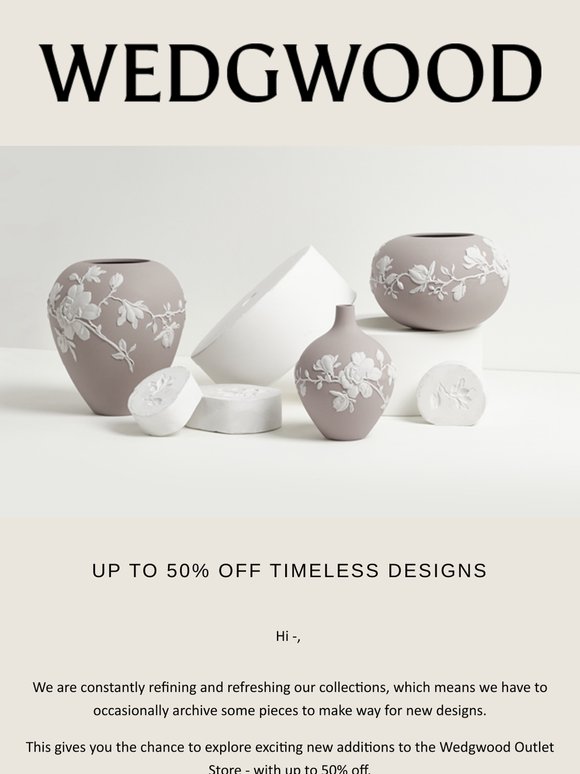 Up to 50% off timeless designs