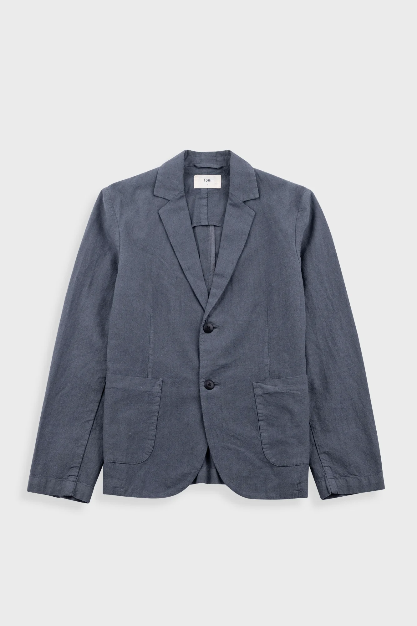 Image of Cotton Linen Blazer - Charcoal