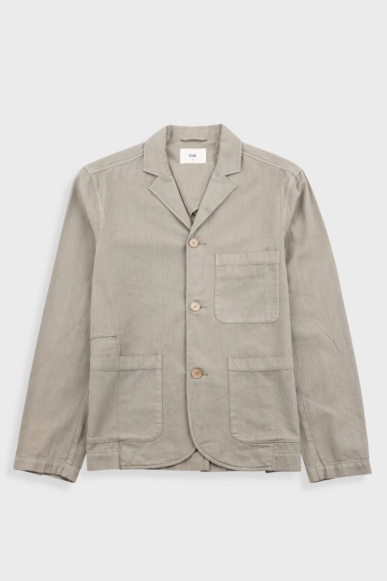 Image of Wide Fit Blazer - Silver Sage Herringbone