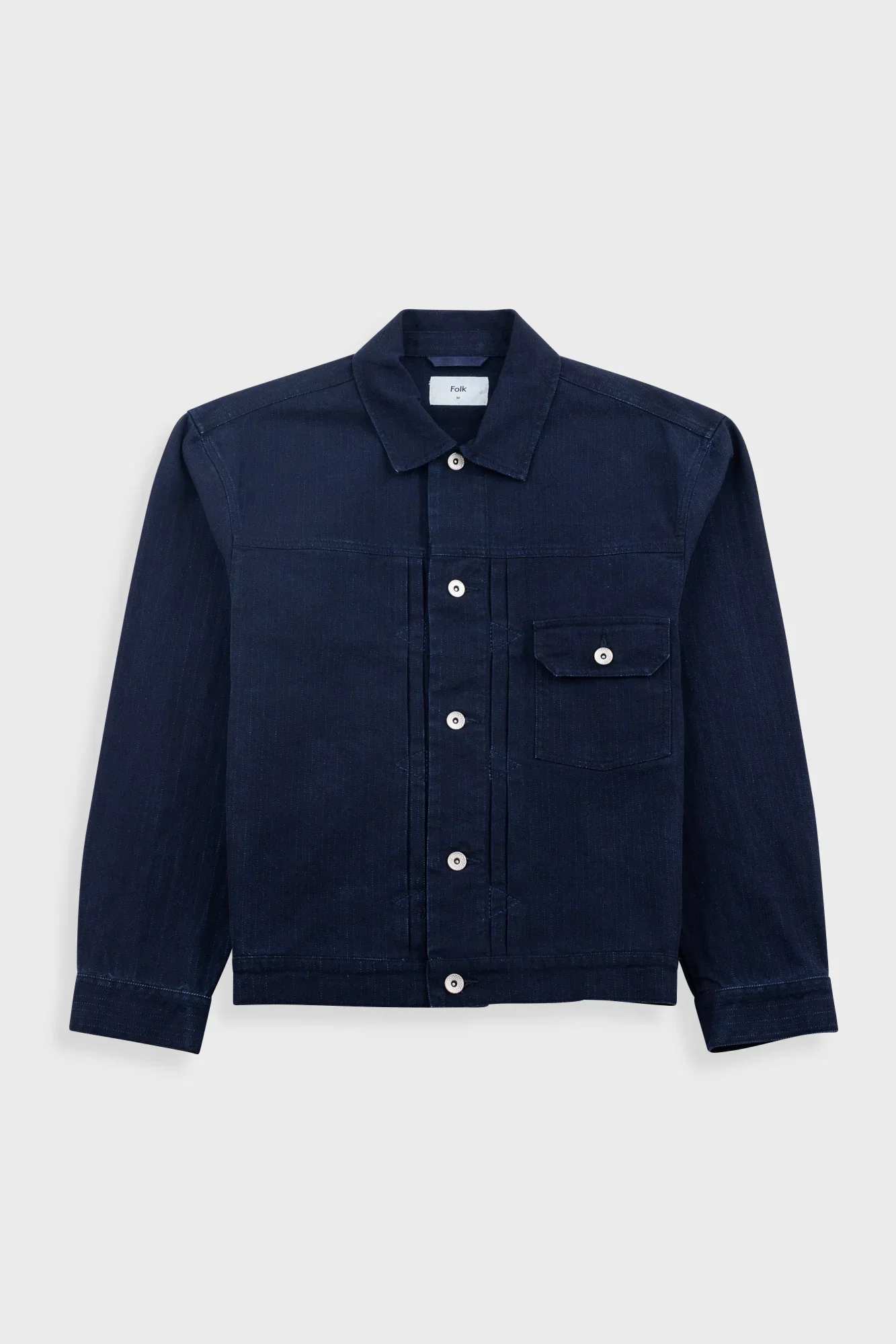 Image of Trucker Jacket - Deep Indigo Herringbone