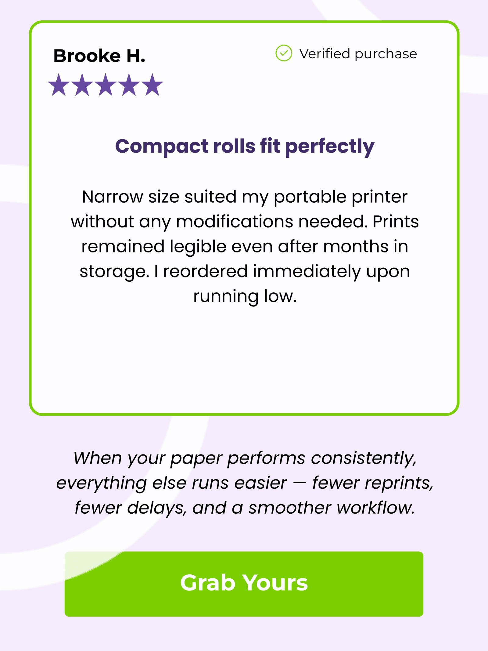 Mobile Printer Paper Rolls