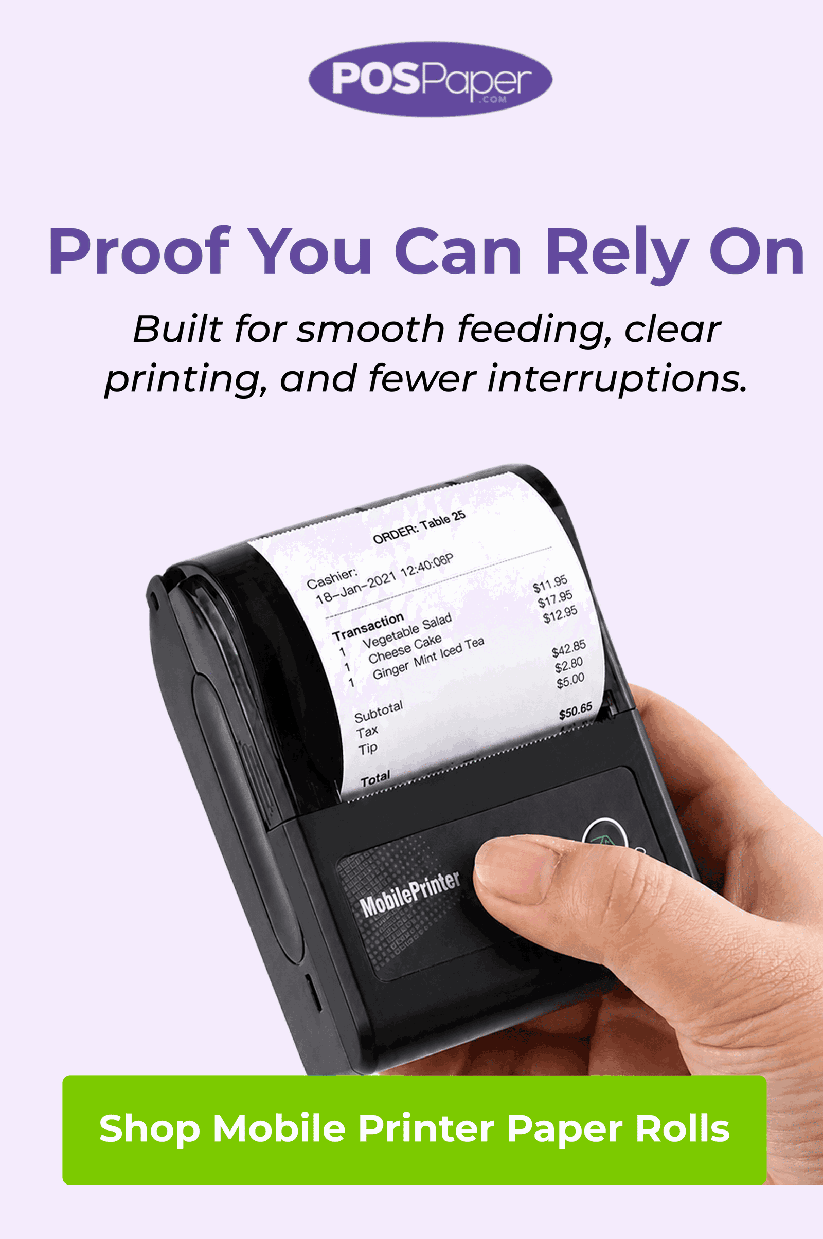 Mobile Printer Paper Rolls