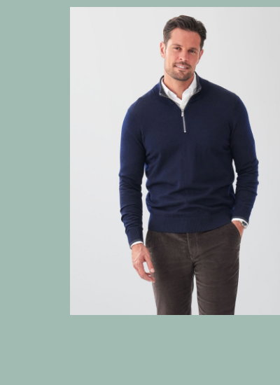 Merino Half Zip Knit