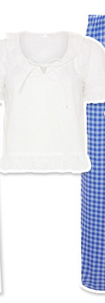PixieGirl Petite White Embroidered Trim Cotton Top
