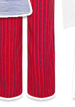 PixieGirl Petite Pink & Red Stripe Wide Leg Trousers