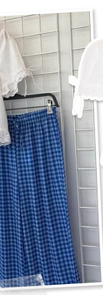PixieGirl Petite Blue Gingham Wide Leg Trousers