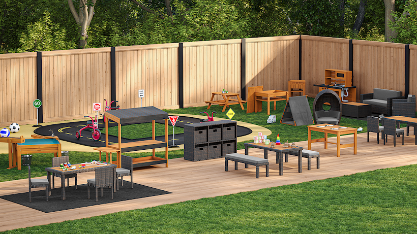 curated preschool outdoor space
