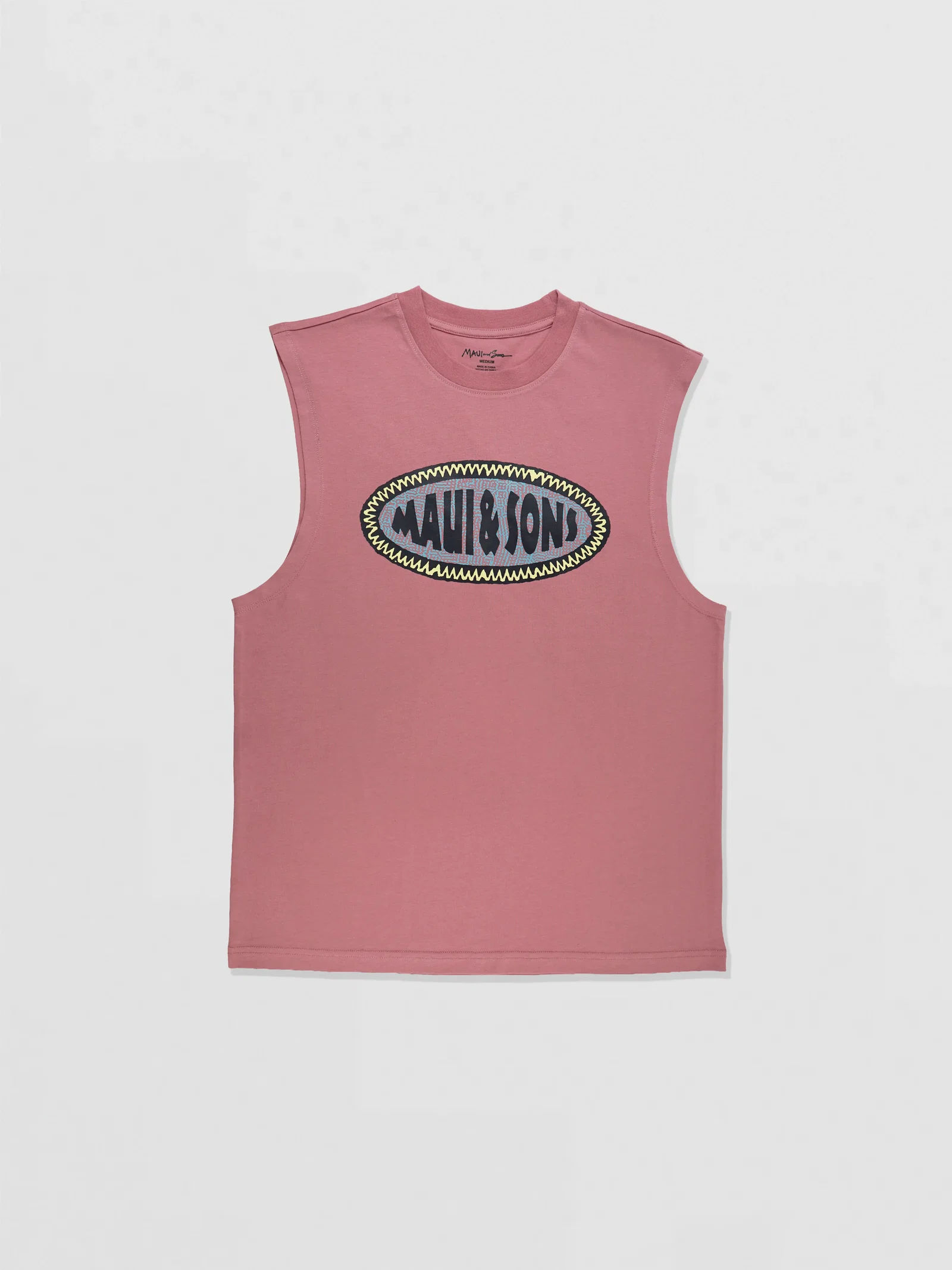 Madras Muscle Tank Top - FOXGLOVE / S