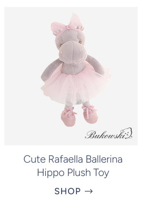 Cute Rafaella Ballerina Hippo Plush Toy