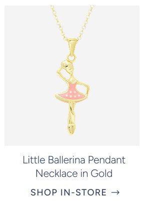 Little Ballerina Pendant Necklace in Gold