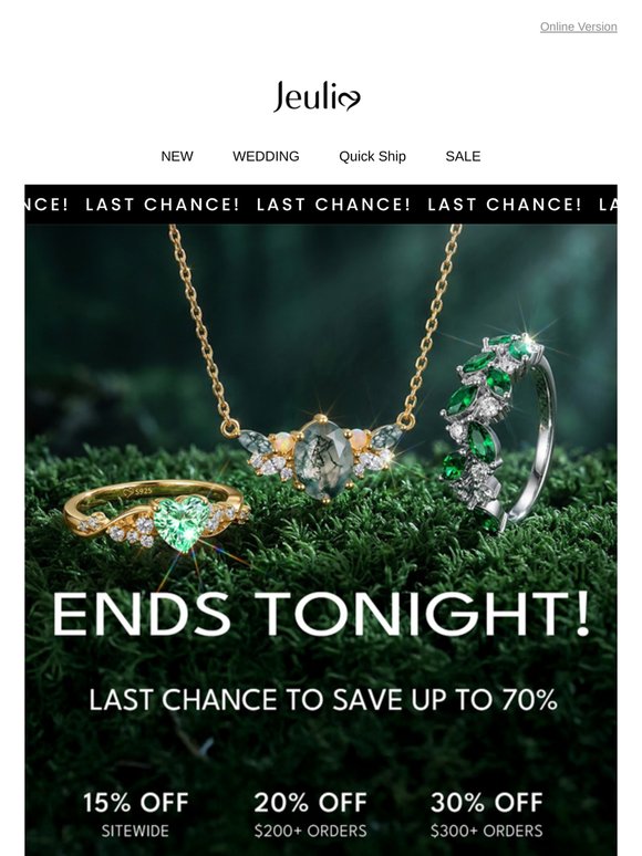 ⏰ Last Chance! Savings up to 70% Ends Tonight!