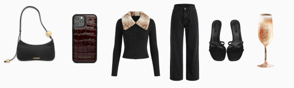 FRIDAY DRINKS - Lainey cardigan + She's Yours Jeans Black