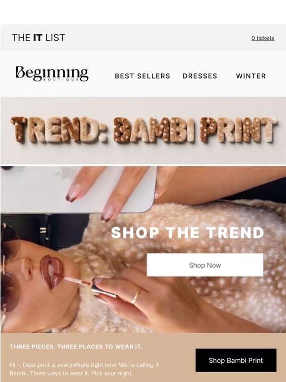 TREND ALERT: Bambi Print 🤎