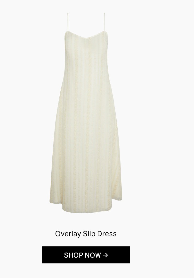 Onia Spring 2026 Overlay Slip Dress