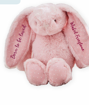Personalised Pink Bunny Soft Toy