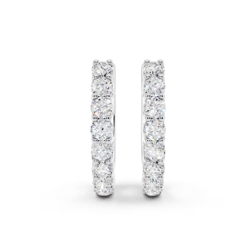 Mayors 18K White Gold 0.25cttw Diamond Huggie Earrings