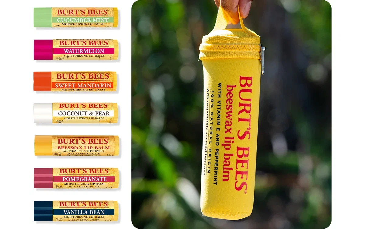 Our limited-edition Lip Balm Set with Exclusive Pouch comes with seven moisturizing lip balm flavors and space for your other essentials. Perfect for gifting, collecting, or upgrading your everyday bag. But hurry—quantities are limited! Grab yours before it sells out.