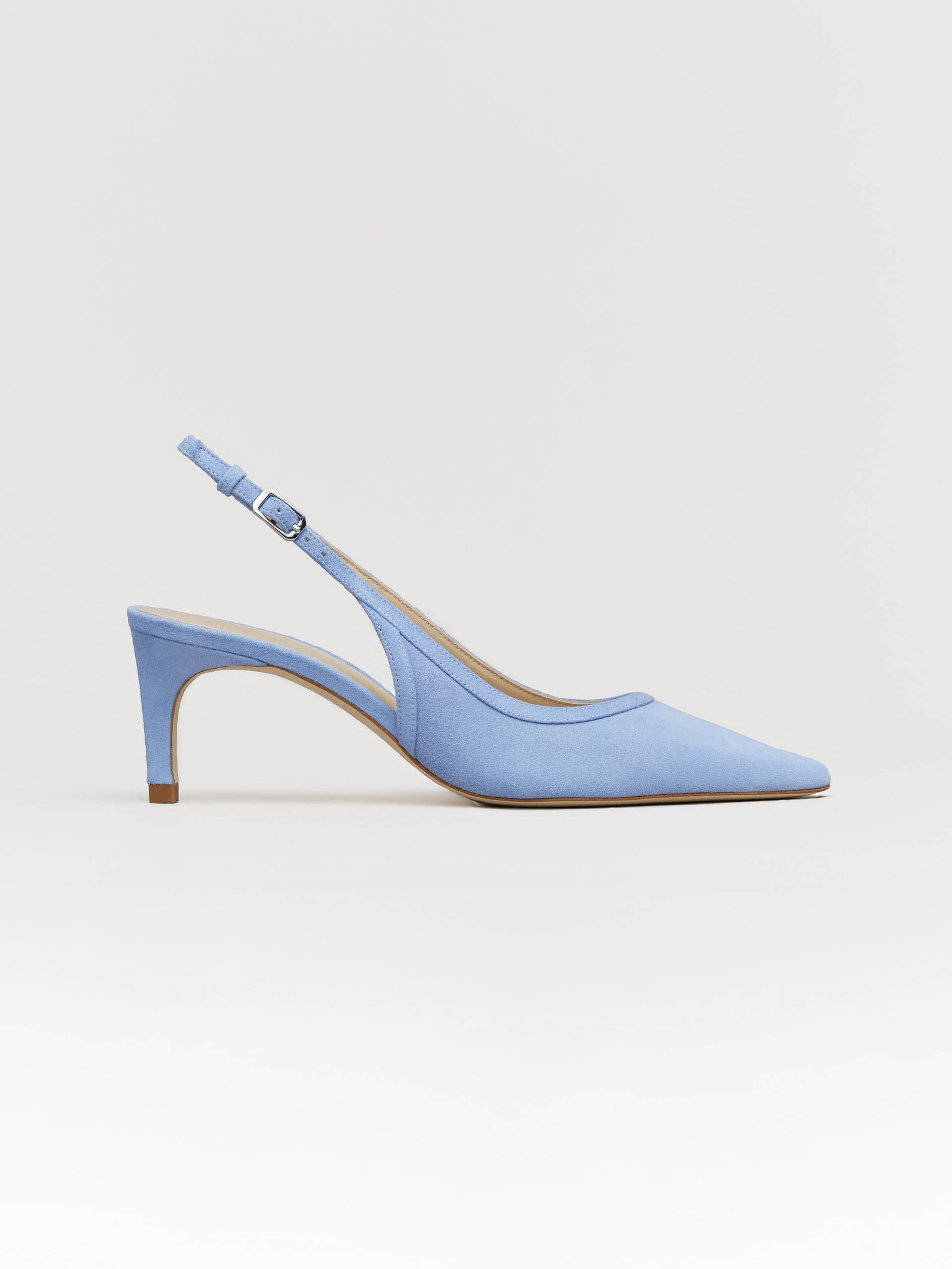 The Slingback - Dove Blue Suede